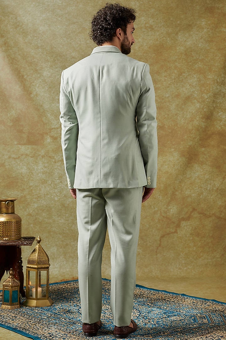Mint Green Suiting Suit Set by Seirra Thakur at Pernia's Pop Up Shop