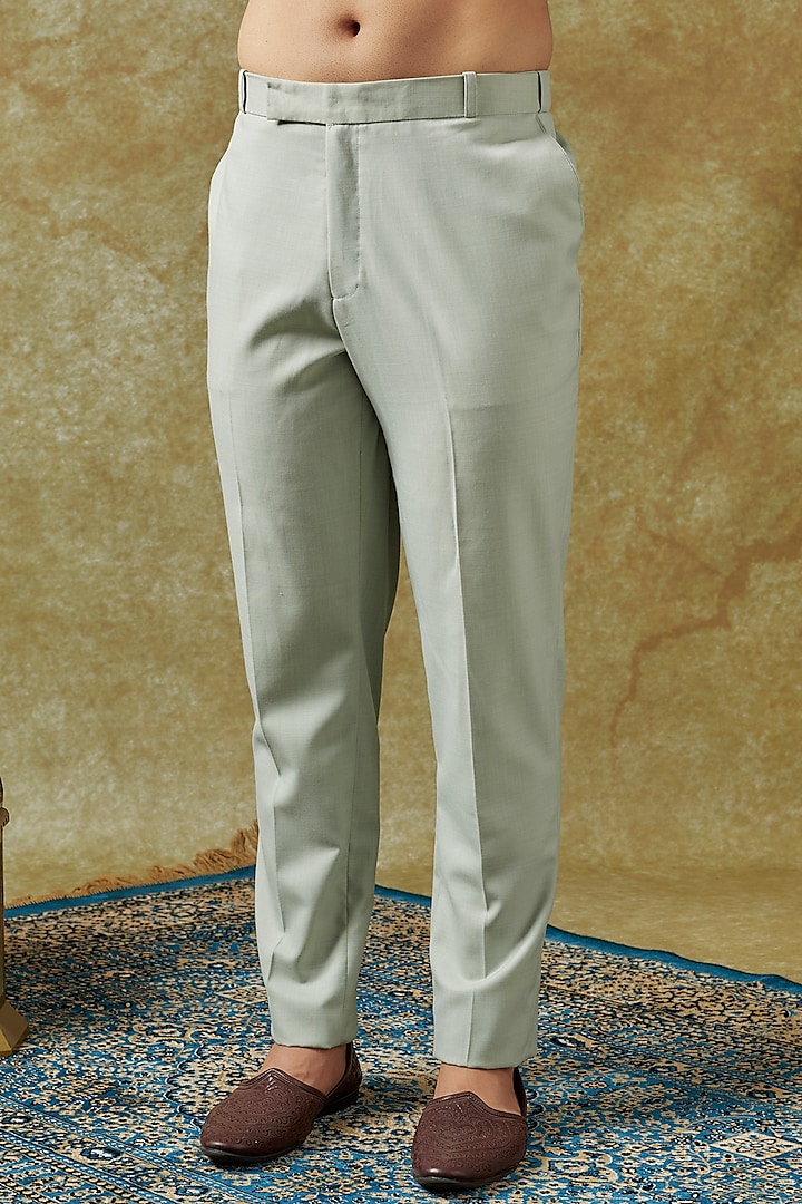 Mint Green Suiting Suit Set by Seirra Thakur at Pernia's Pop Up Shop