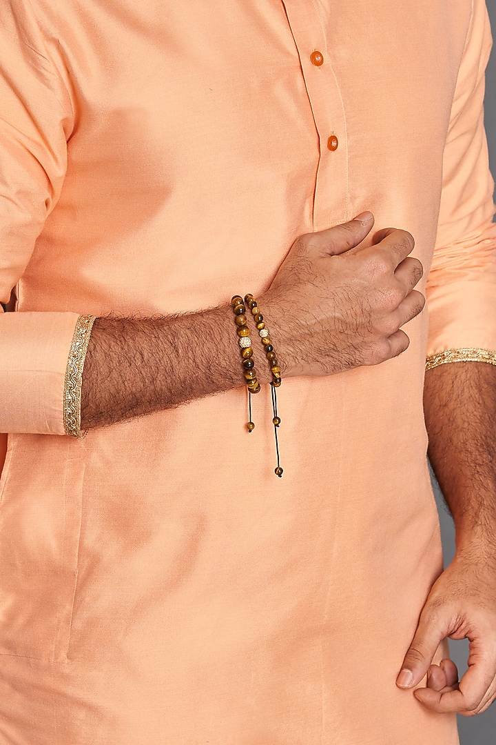 Beige Cotton Silk Dhoti Set by Seirra Thakur at Pernia's Pop Up Shop