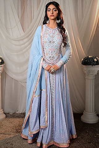 Shop Designer Blue Anarkali Dress | Pernia's Pop-Up Shop 2026