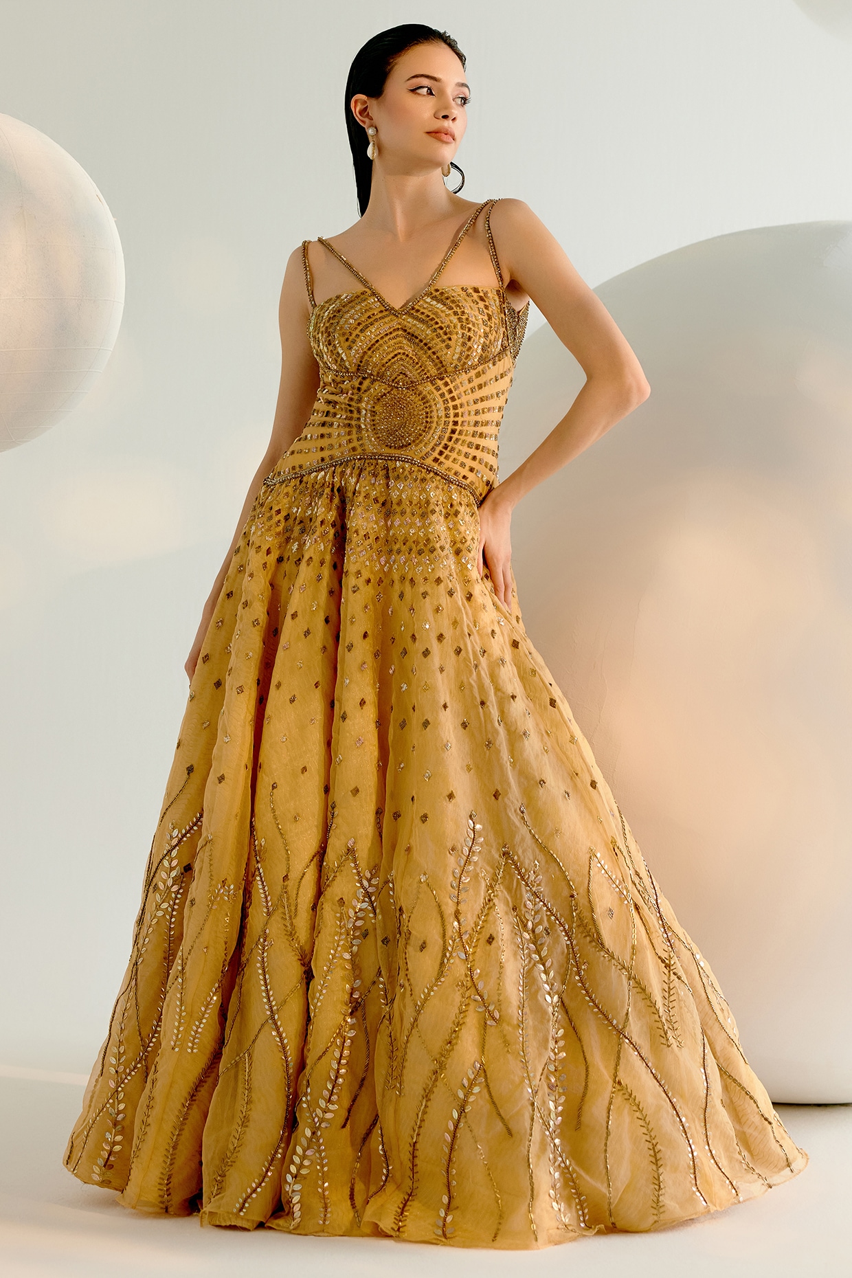 Buy Gold Gown For Wedding for Women Online from India s Luxury Designers 2024