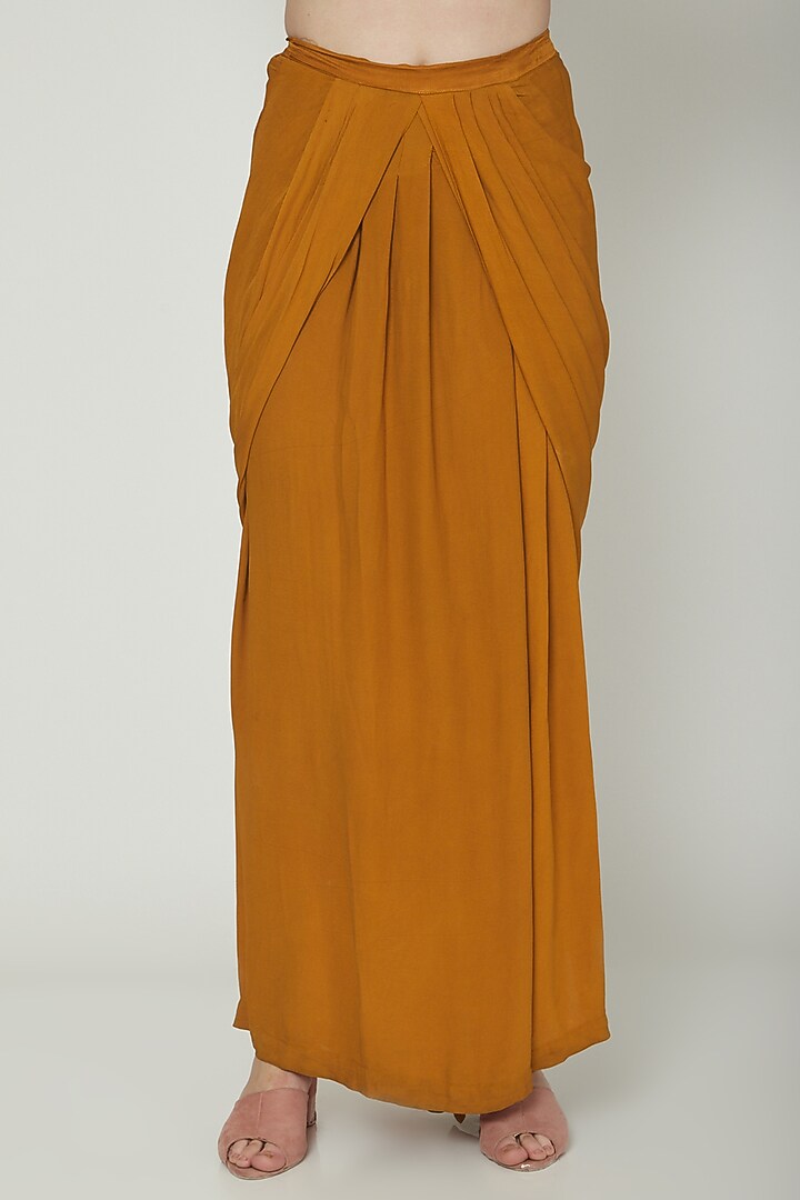 Olive Green Embellished Cape With Top & Draped Cocktail Dress by Shashank Arya at Pernia's Pop Up Shop