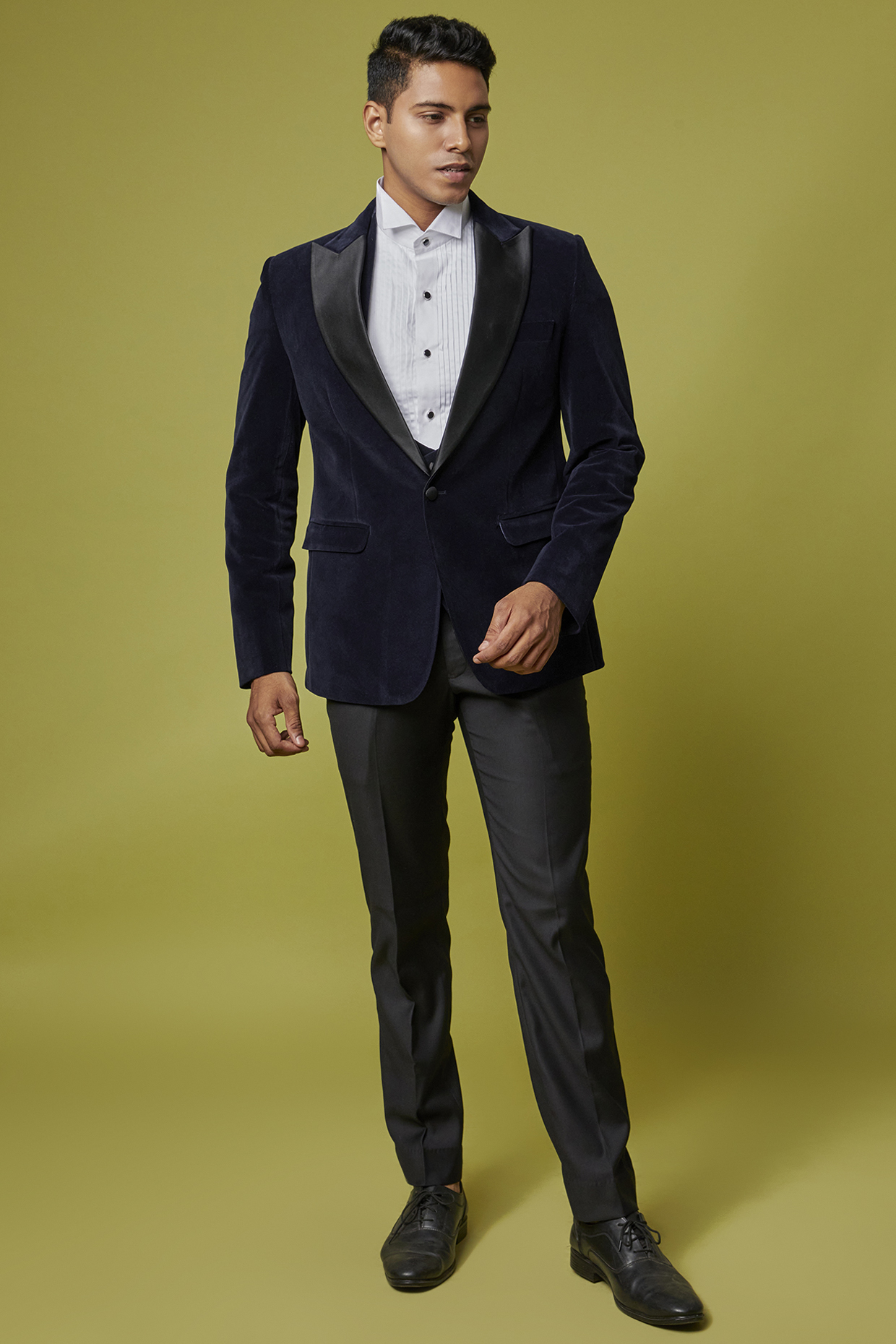 Velvet discount tuxedo blue