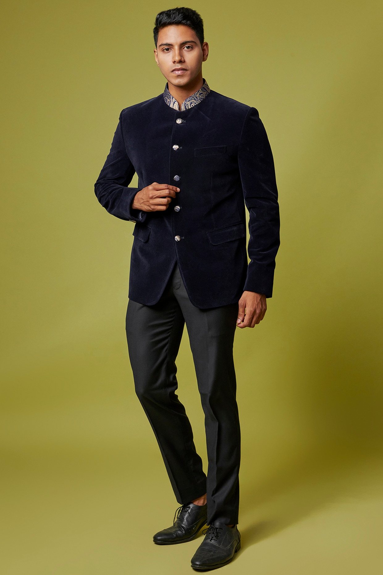 Velvet online jodhpuri blazer