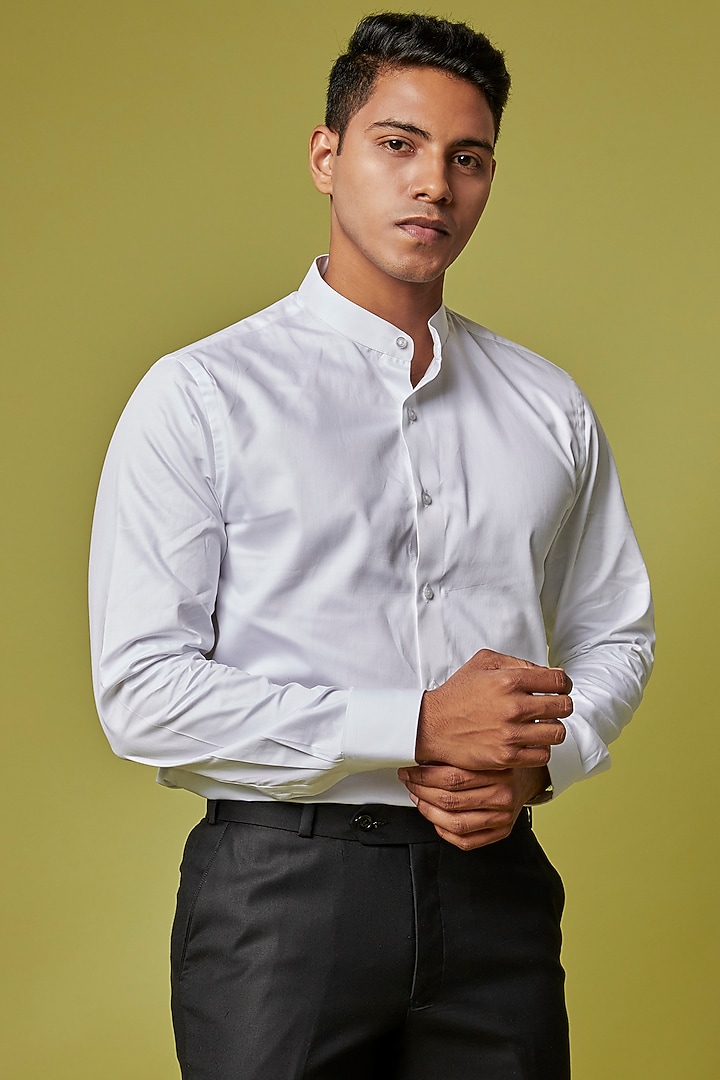 Black Poly Wool Trouser Set by Ssavarto at Pernia's Pop Up Shop