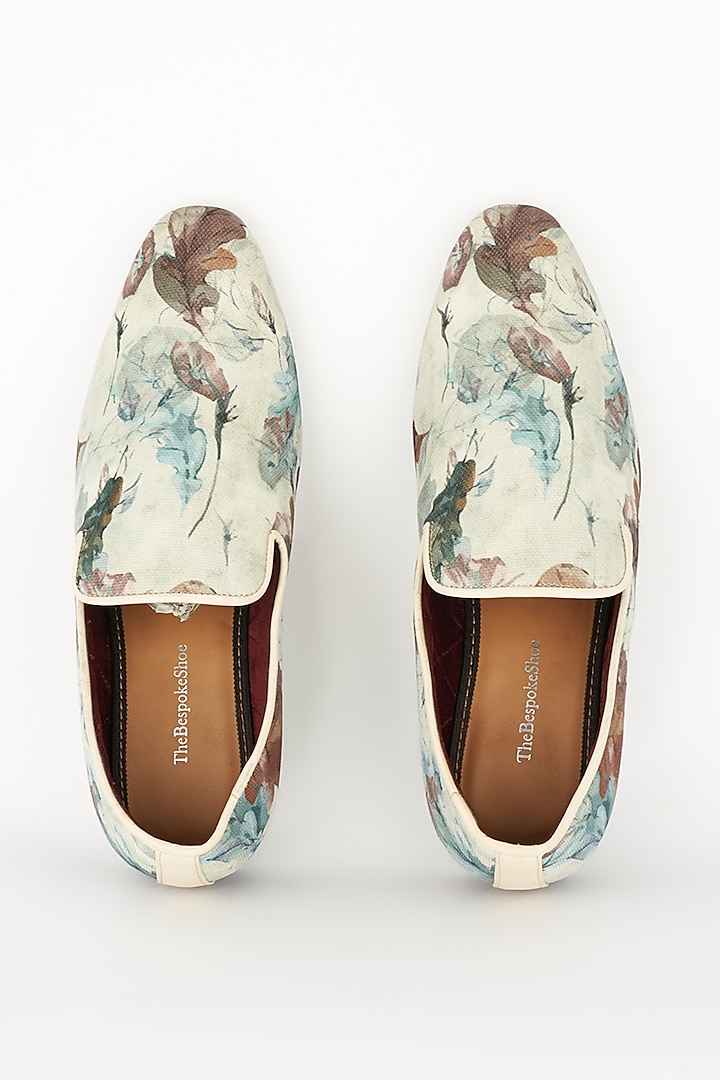 Light Green Digital Printed Loafers by Ssavarto