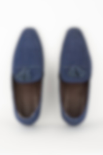 Blue Denim Loafers by Ssavarto