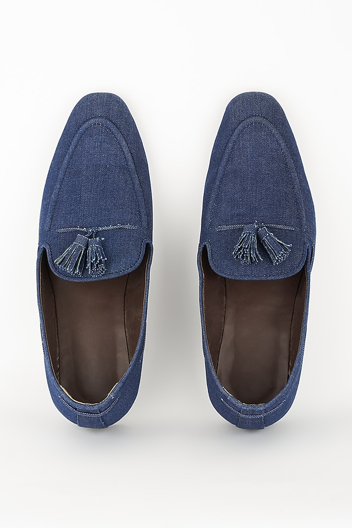 Blue Denim Loafers by Ssavarto