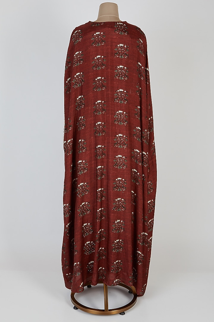 Rust Cape With Pants & Crop Top by 17:17 at Pernia's Pop Up Shop