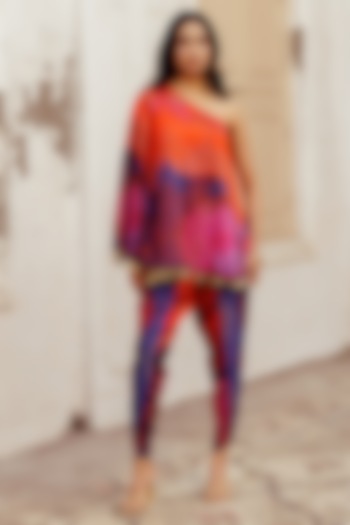 Multi-Colored Chanderi Printed Co-Ord Set by 17:17 at Pernia's Pop Up Shop