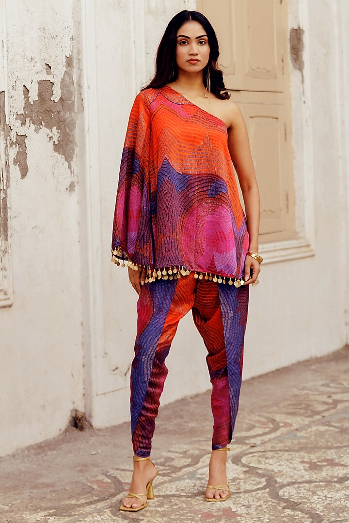 Multi-Colored Chanderi Printed Co-Ord Set by 17:17 at Pernia's Pop Up Shop