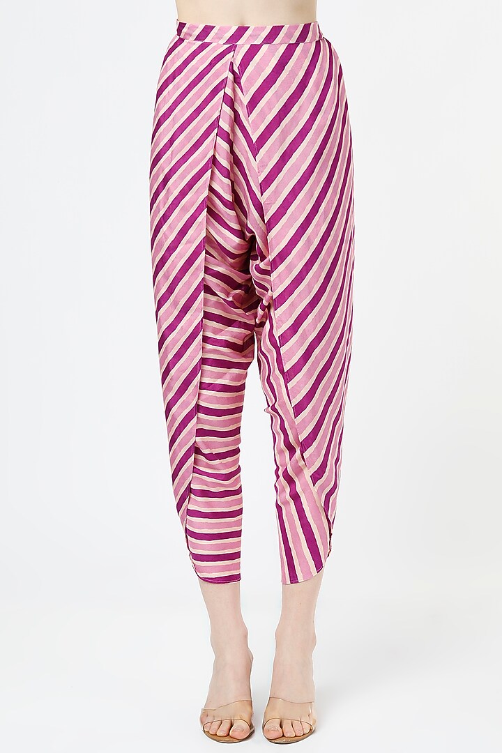 Purple Leheriya Printed Kurta Set by 17:17 at Pernia's Pop Up Shop