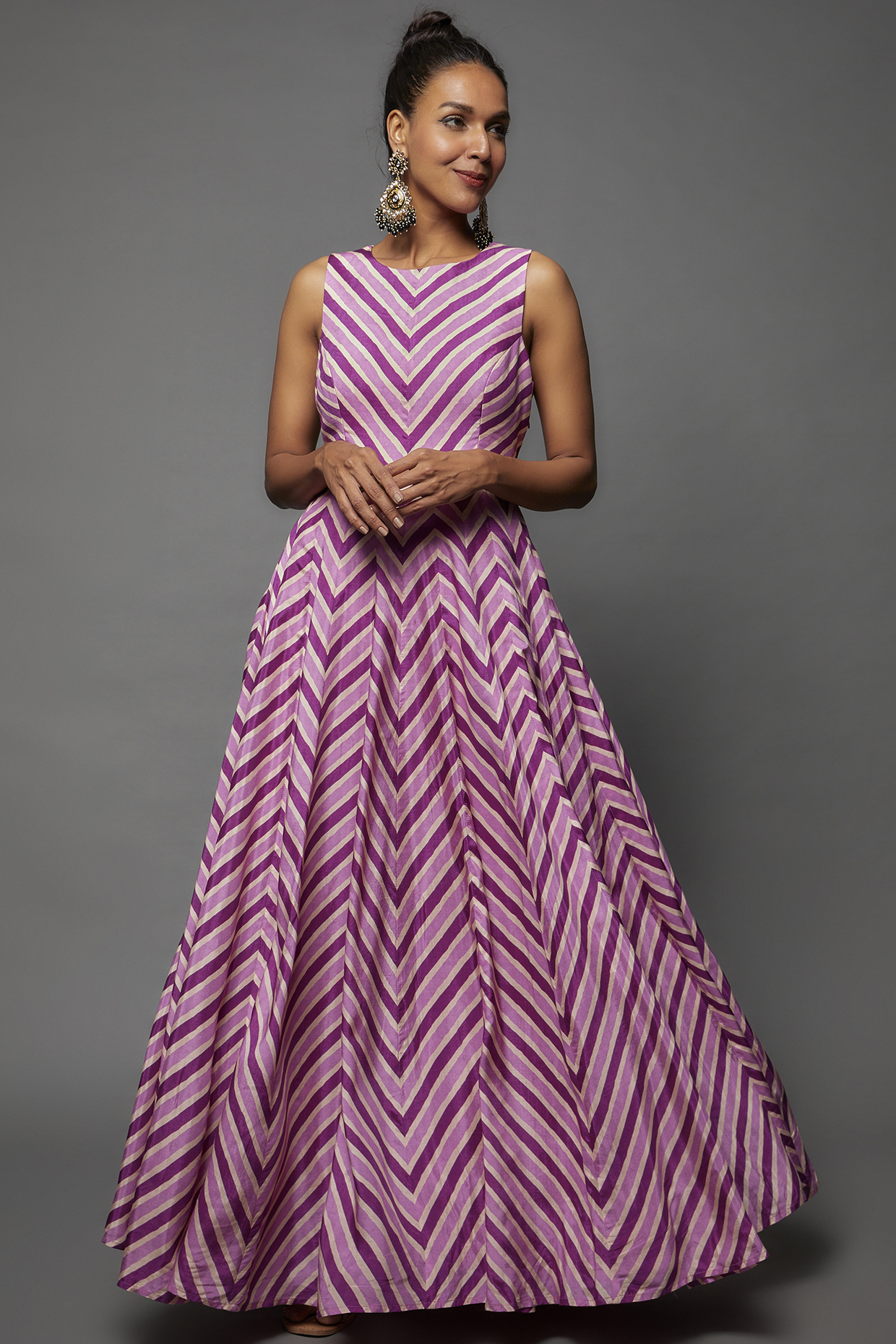 Silk Cotton Baby Pink Long Frock  Kumaran Silks