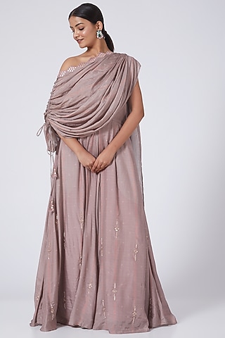 Lilac Jumpsuit With Drape by 17:17