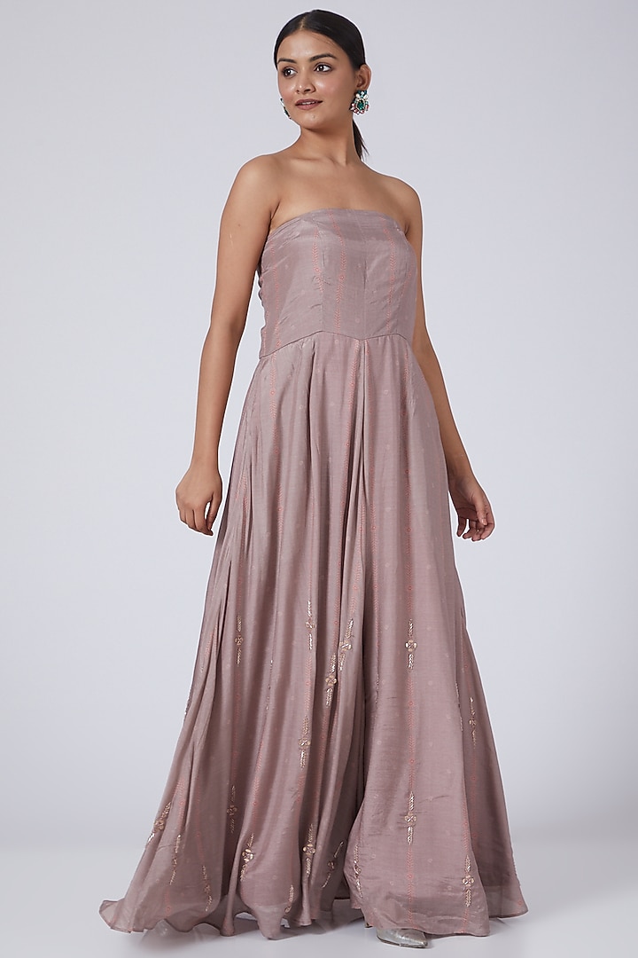 Lilac Jumpsuit With Drape by 17:17 at Pernia's Pop Up Shop