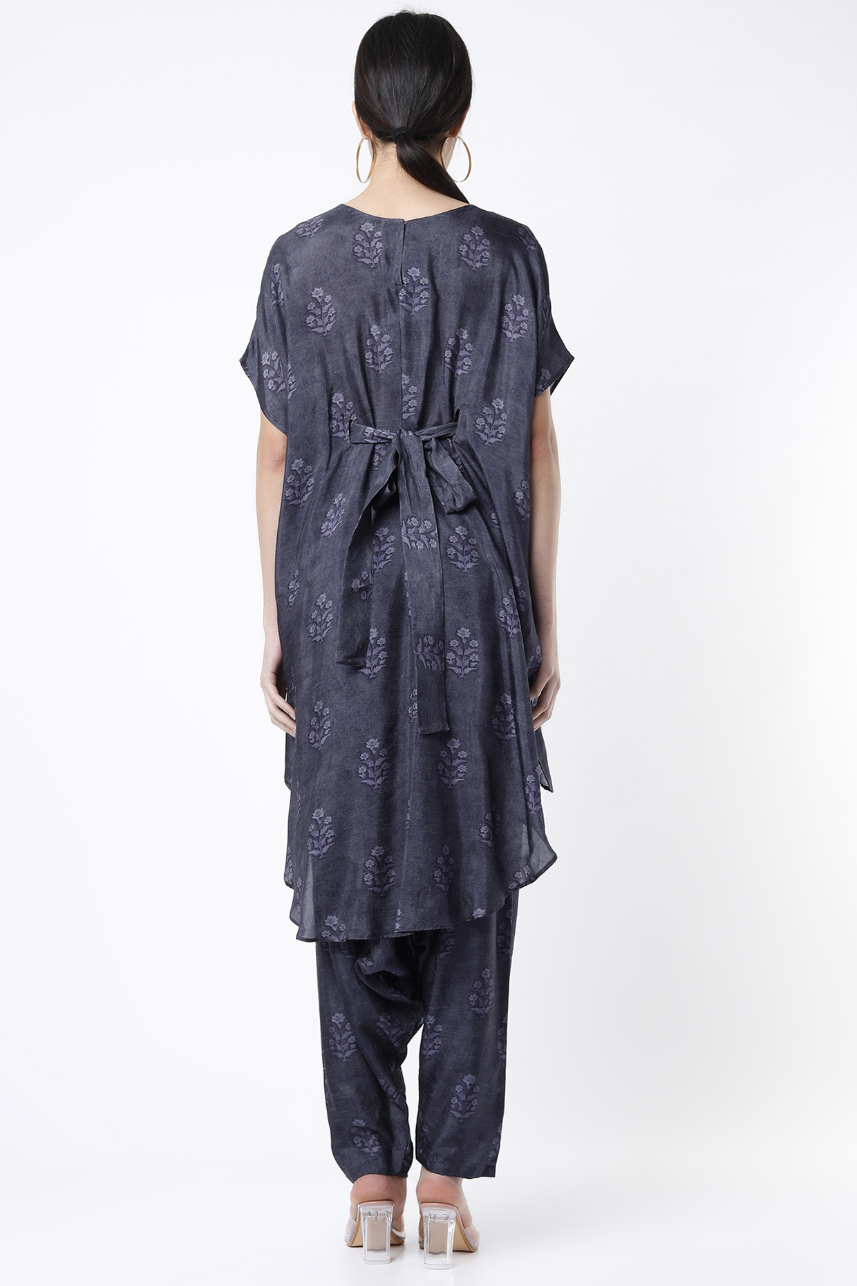 Dark Blue Harem Pant Set by 17:17 at Pernia's Pop Up Shop