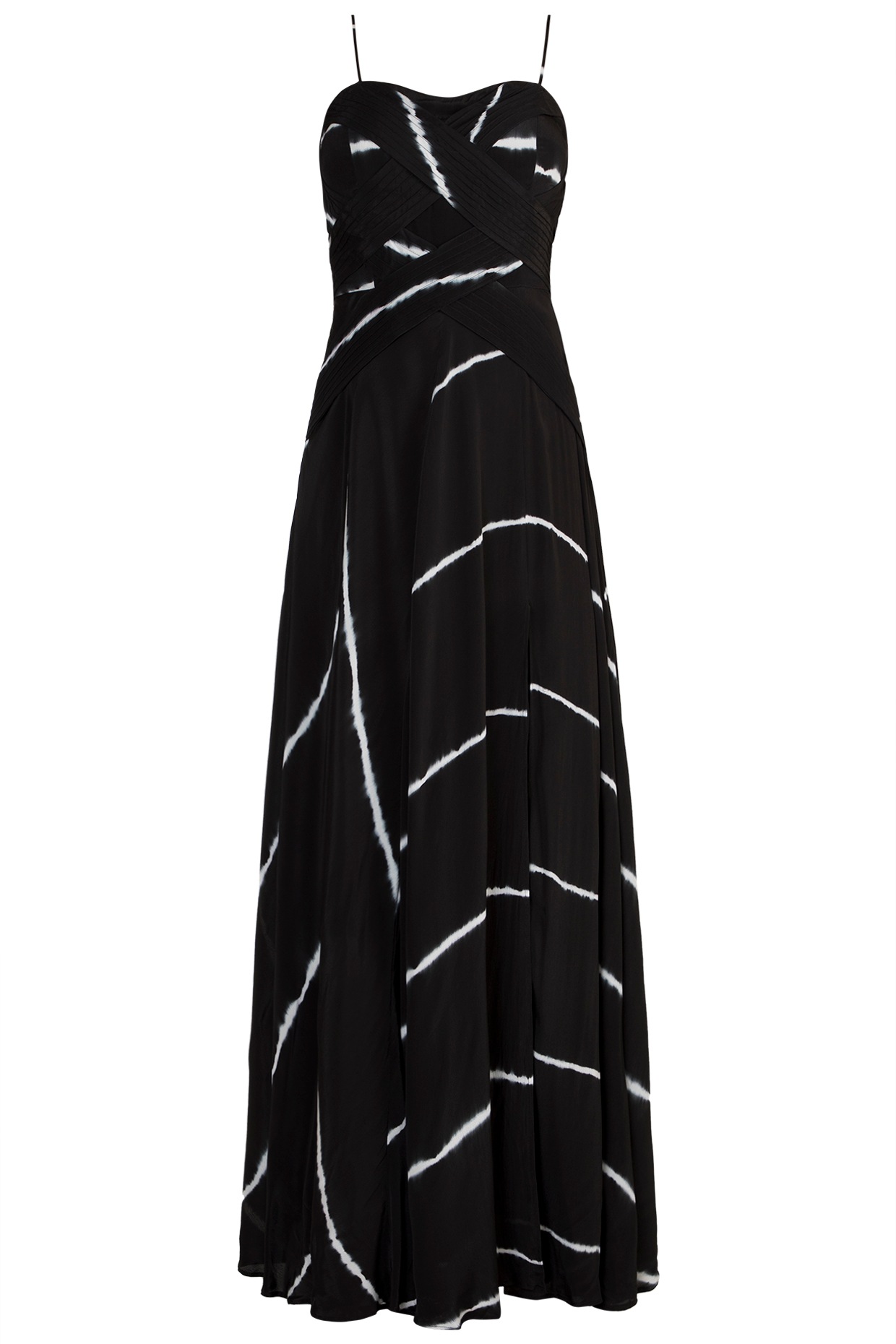 black and white tie dye maxi dress
