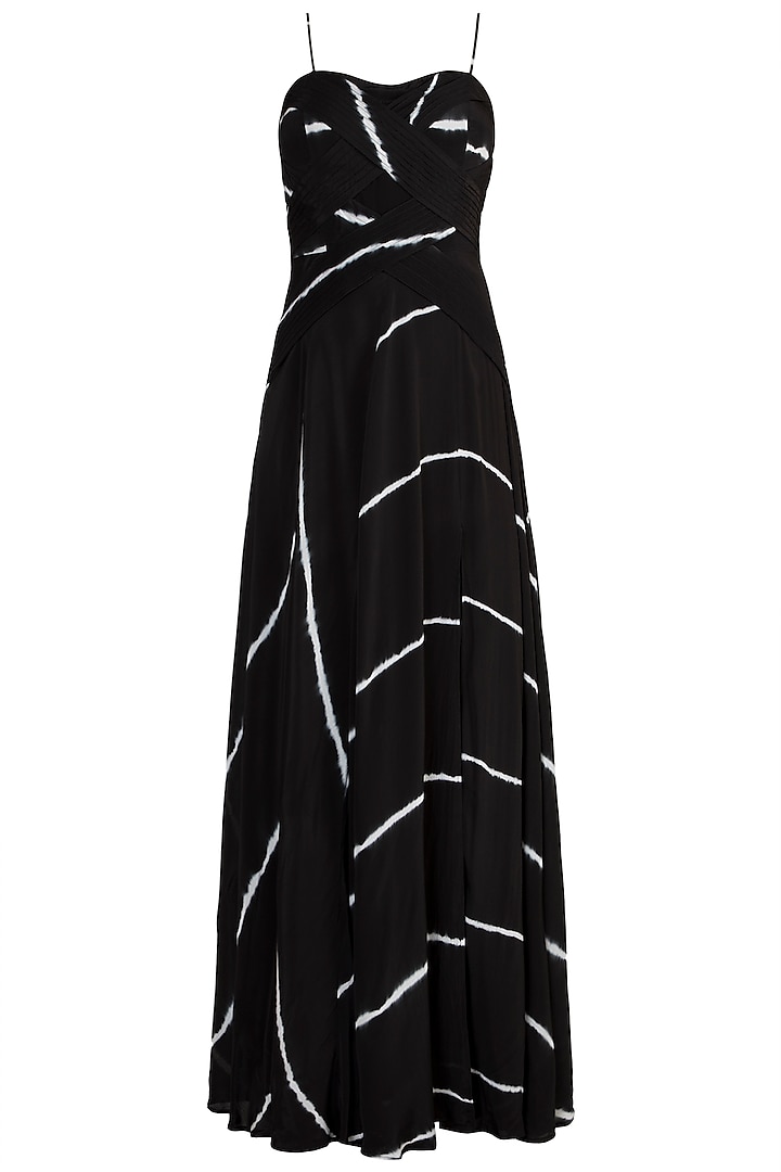 Black Tie-Dye Maxi Dress by In my clothes by Shruti S