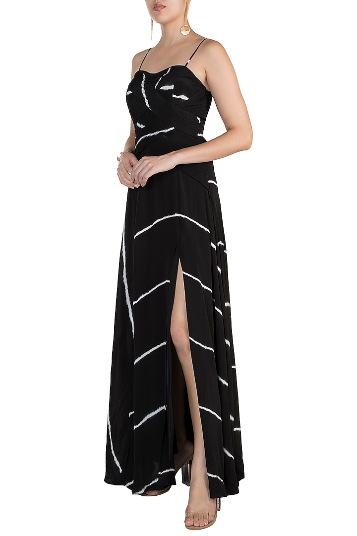 Black Tie-Dye Maxi Vacation Dress by In my clothes by Shruti S at Pernia's Pop Up Shop