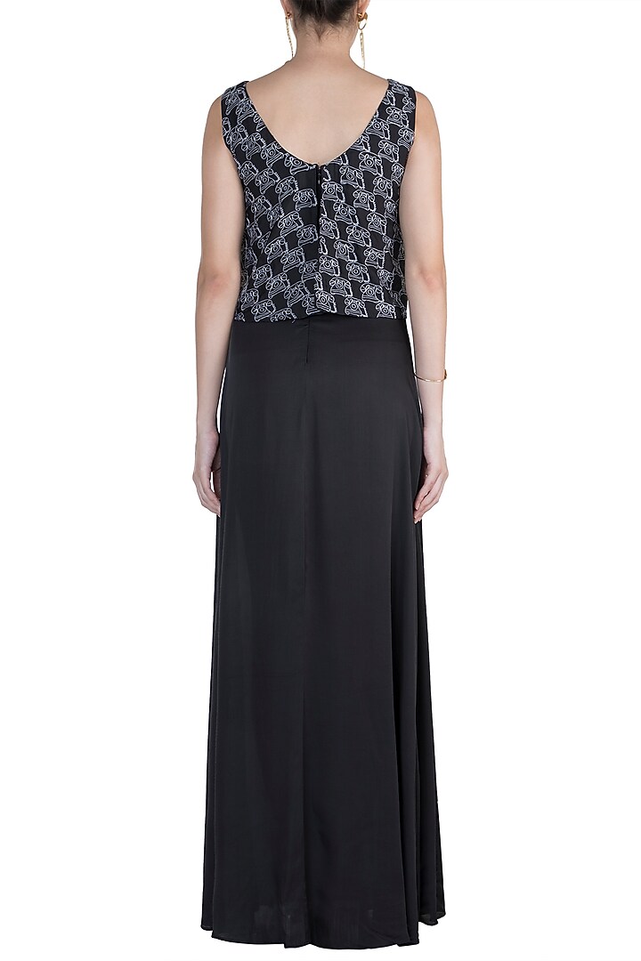 Black Embroidered Maxi Summer Dress by In my clothes by Shruti S at Pernia's Pop Up Shop
