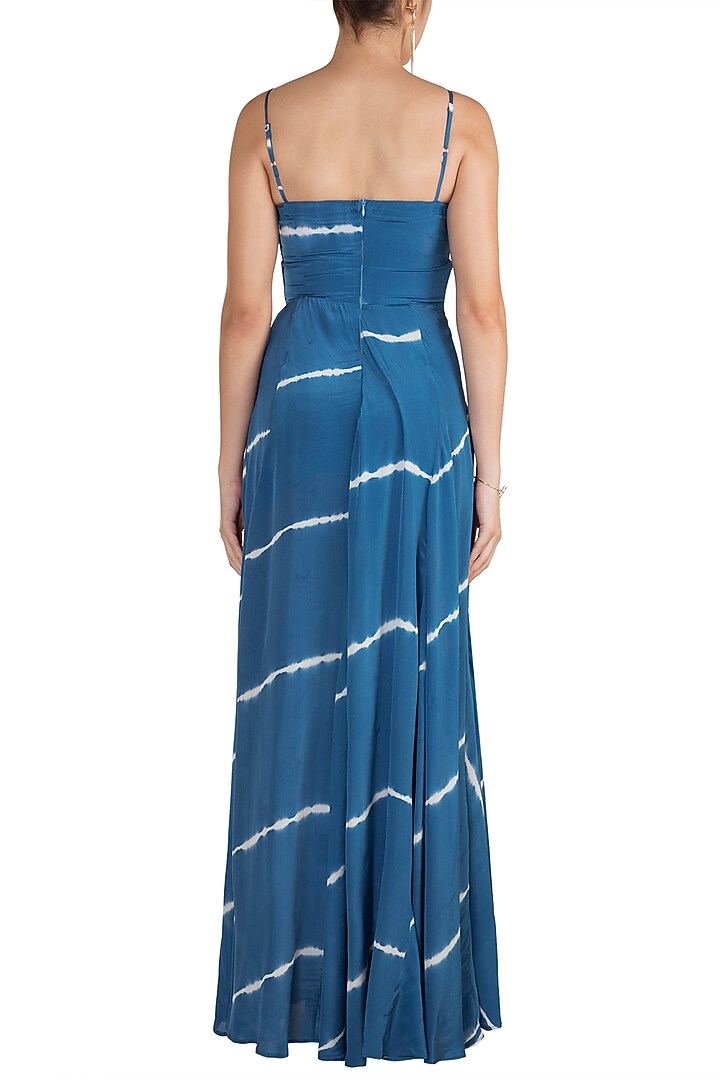 Cerulean Blue Tie-Dye Maxi Vacation Dress by In my clothes by Shruti S at Pernia's Pop Up Shop