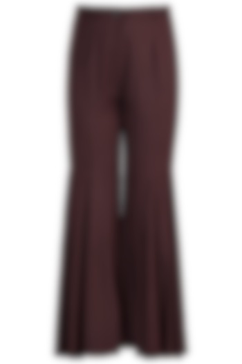 Chocolate Brown Bell-Bottom Pants by In my clothes by Shruti S