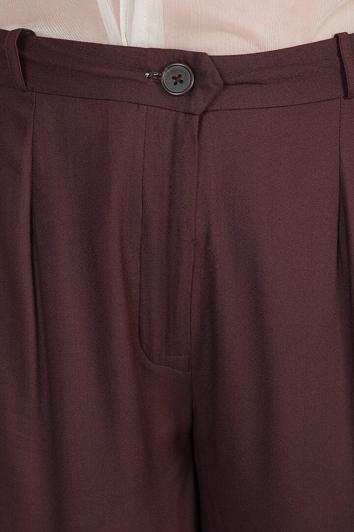 Chocolate Brown Bell-Bottom Pants by In my clothes by Shruti S at Pernia's Pop Up Shop