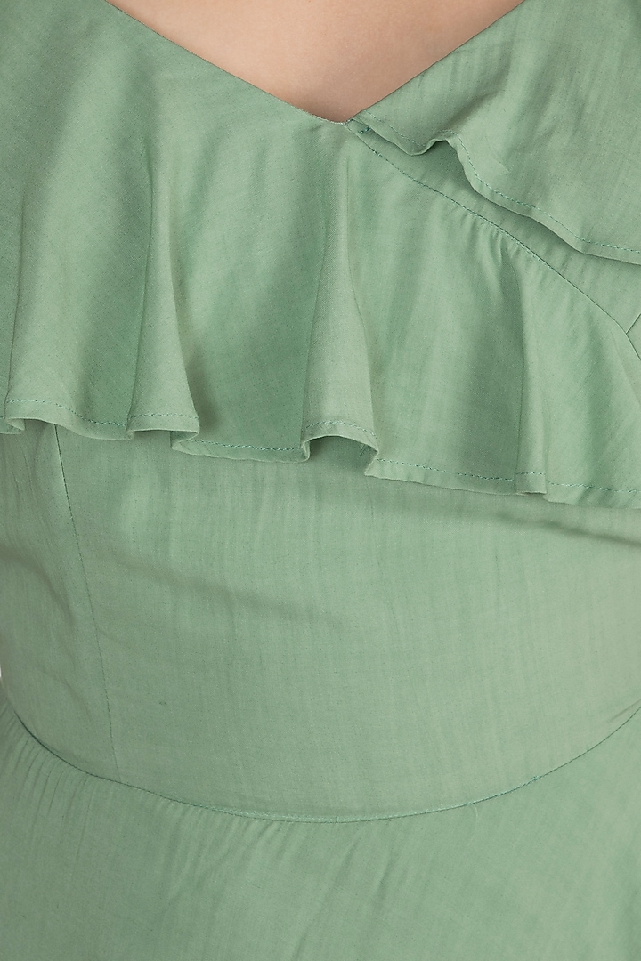 Moss Green Wrap Summer Dress by In my clothes by Shruti S at Pernia's Pop Up Shop
