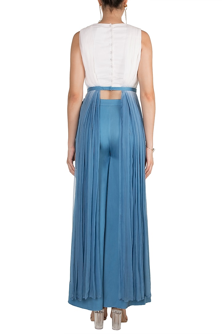 Cerulean Blue Ombre & Embroidered Two-Piece Jumper by In my clothes by Shruti S at Pernia's Pop Up Shop