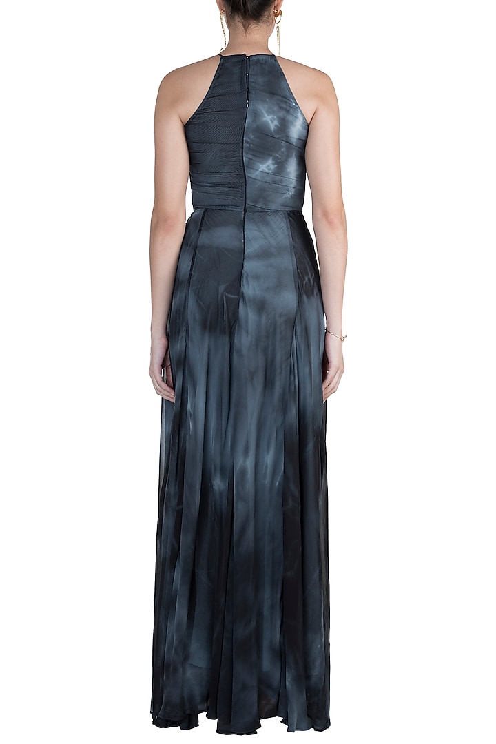 Black Tie-Dye Halter Neck Maxi Summer Dress by In my clothes by Shruti S at Pernia's Pop Up Shop