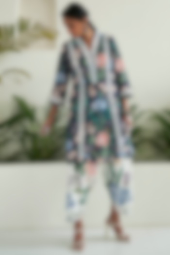 Blue Lawn Cotton Printed Tunic by Sage Saga at Pernia's Pop Up Shop
