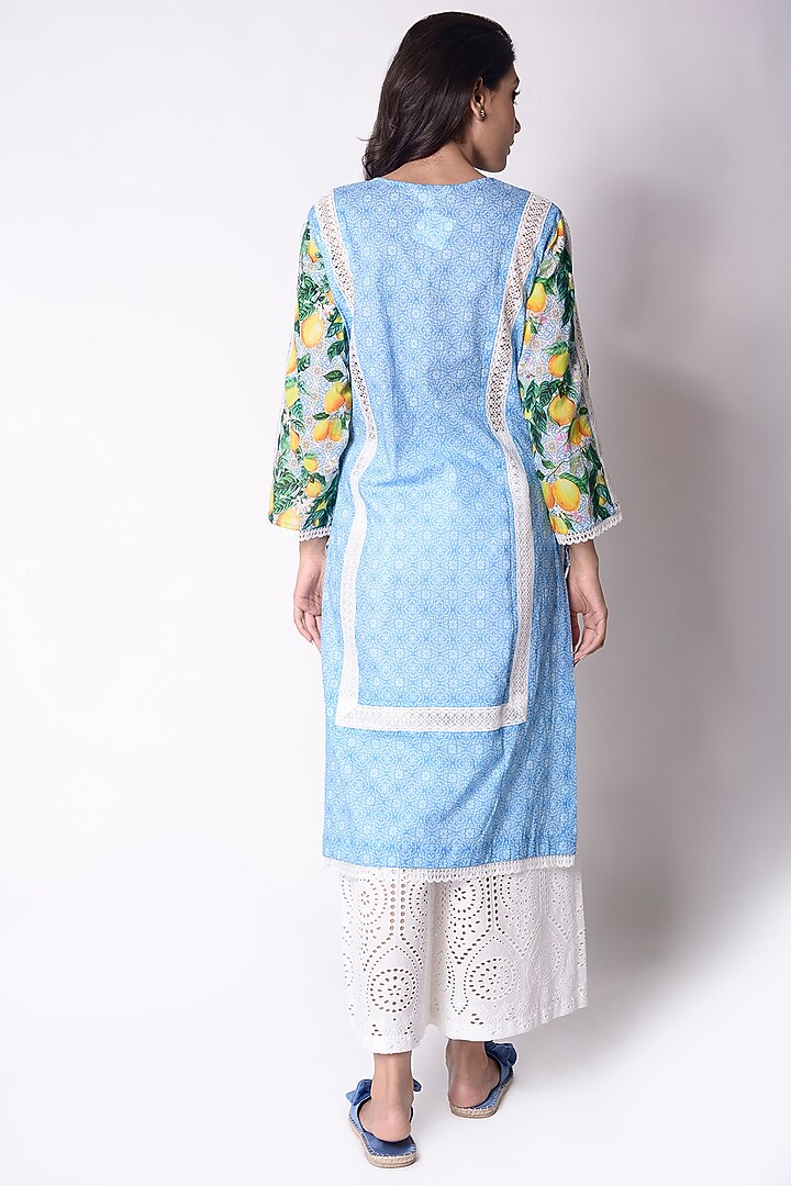 White Palazzo Pants With Cut Work Embroidery by Sage Saga at Pernia's Pop Up Shop