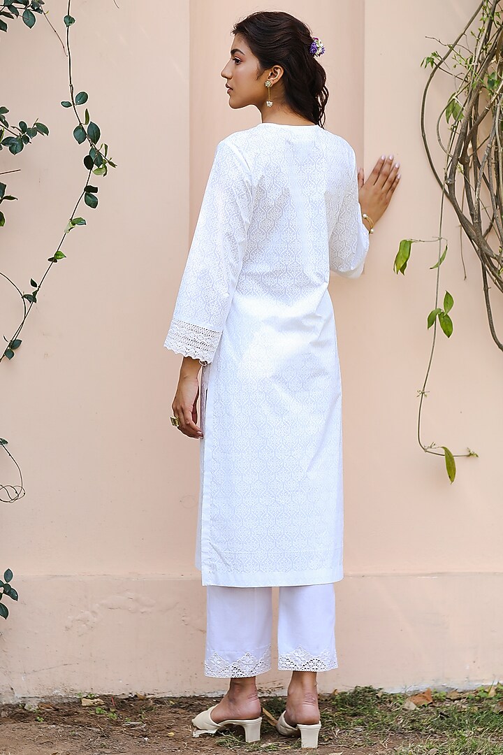 Ivory Lawn Cotton Pants by Sage Saga at Pernia's Pop Up Shop