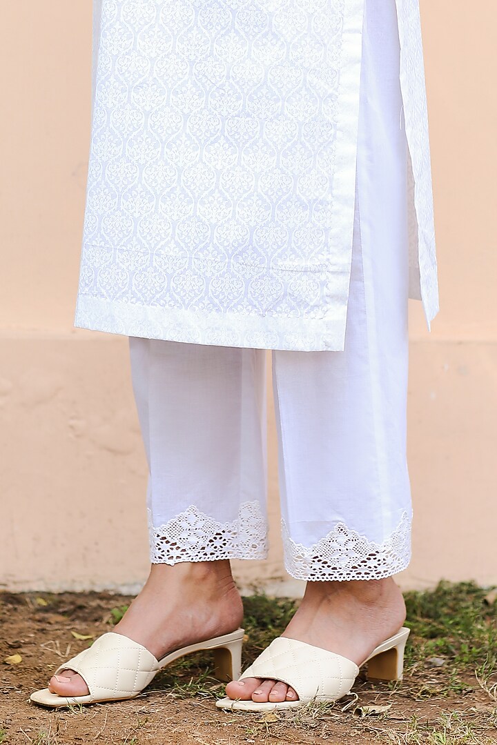 Ivory Lawn Cotton Pants by Sage Saga at Pernia's Pop Up Shop