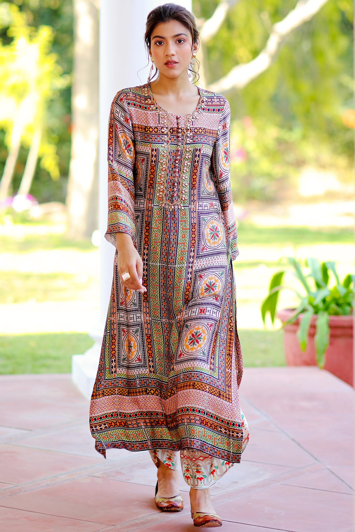 Multi-Coloured Abstract Printed Kurta by Sage Saga at Pernia's Pop Up Shop