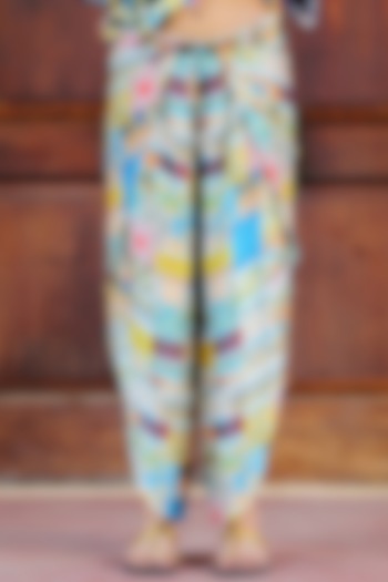 Multi-Coloured Digital Printed Pants by Sage Saga