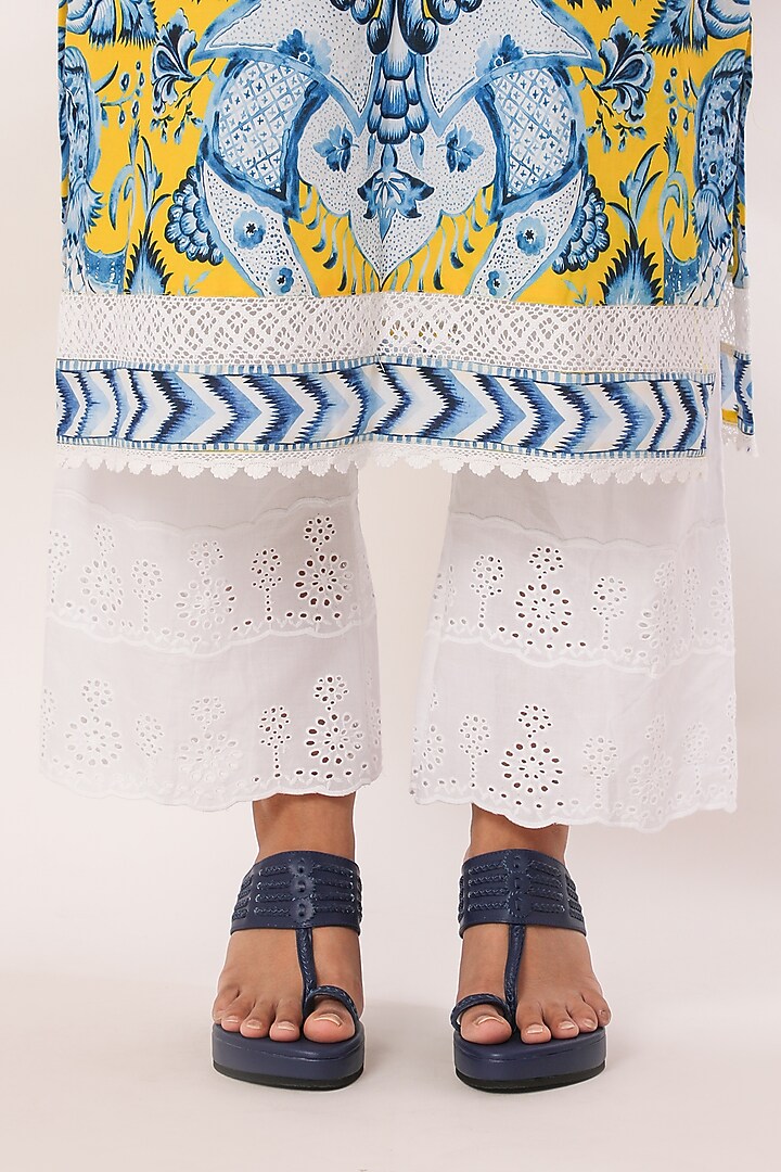 Yellow Digital Printed Kurta Set by Sage Saga at Pernia's Pop Up Shop