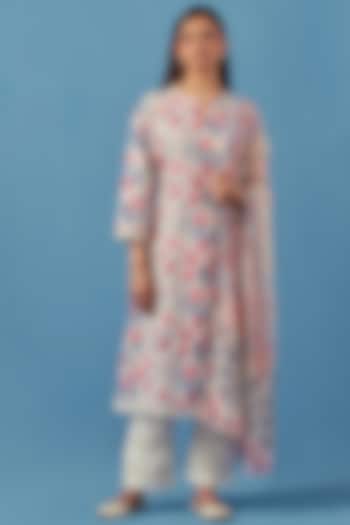 Ivory Lawn Cotton Kurta Set by Sage Saga at Pernia's Pop Up Shop