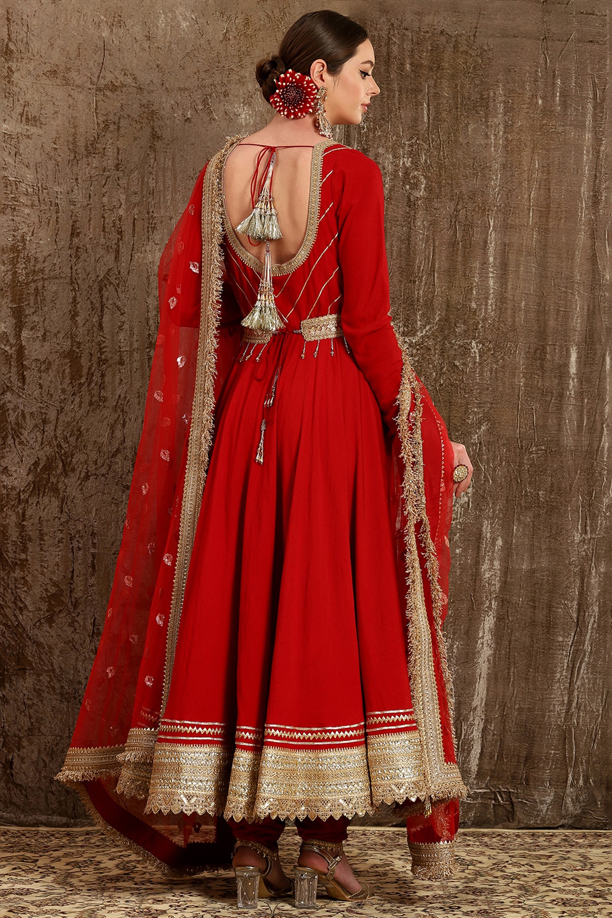 Anarkali suit red shop