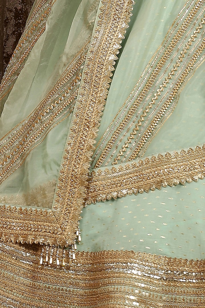 Sea Green Embroidered Wedding Lehenga Set by Shikhar Sharma at Pernia's Pop Up Shop