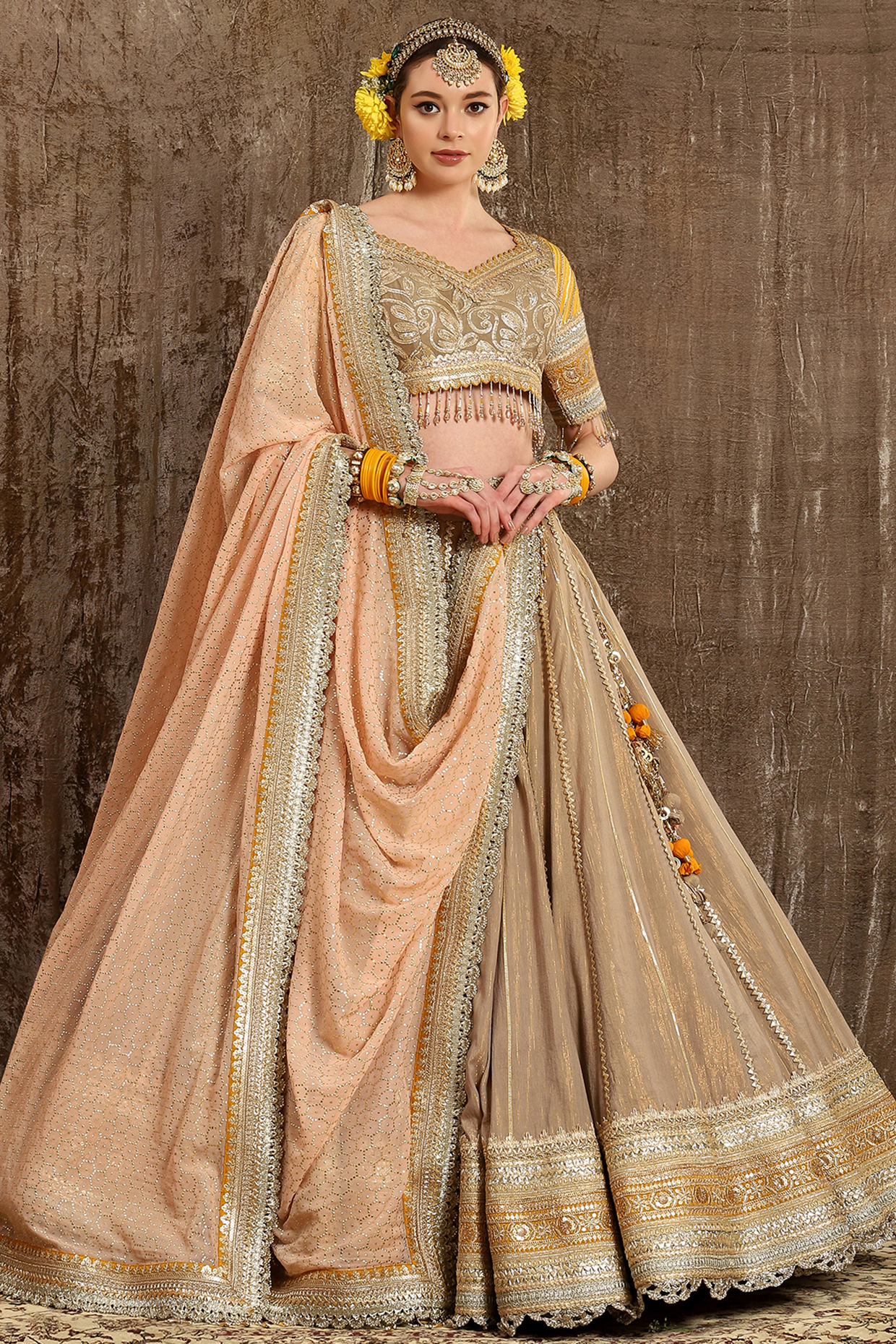 Mouse Embroidered Wedding Lehenga Set by Shikhar Sharma at Pernia's Pop Up Shop