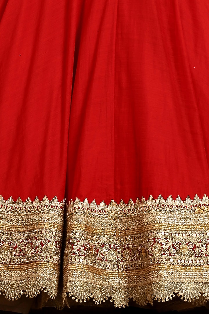 Red Embroidered Wedding Lehenga Set by Shikhar Sharma at Pernia's Pop Up Shop