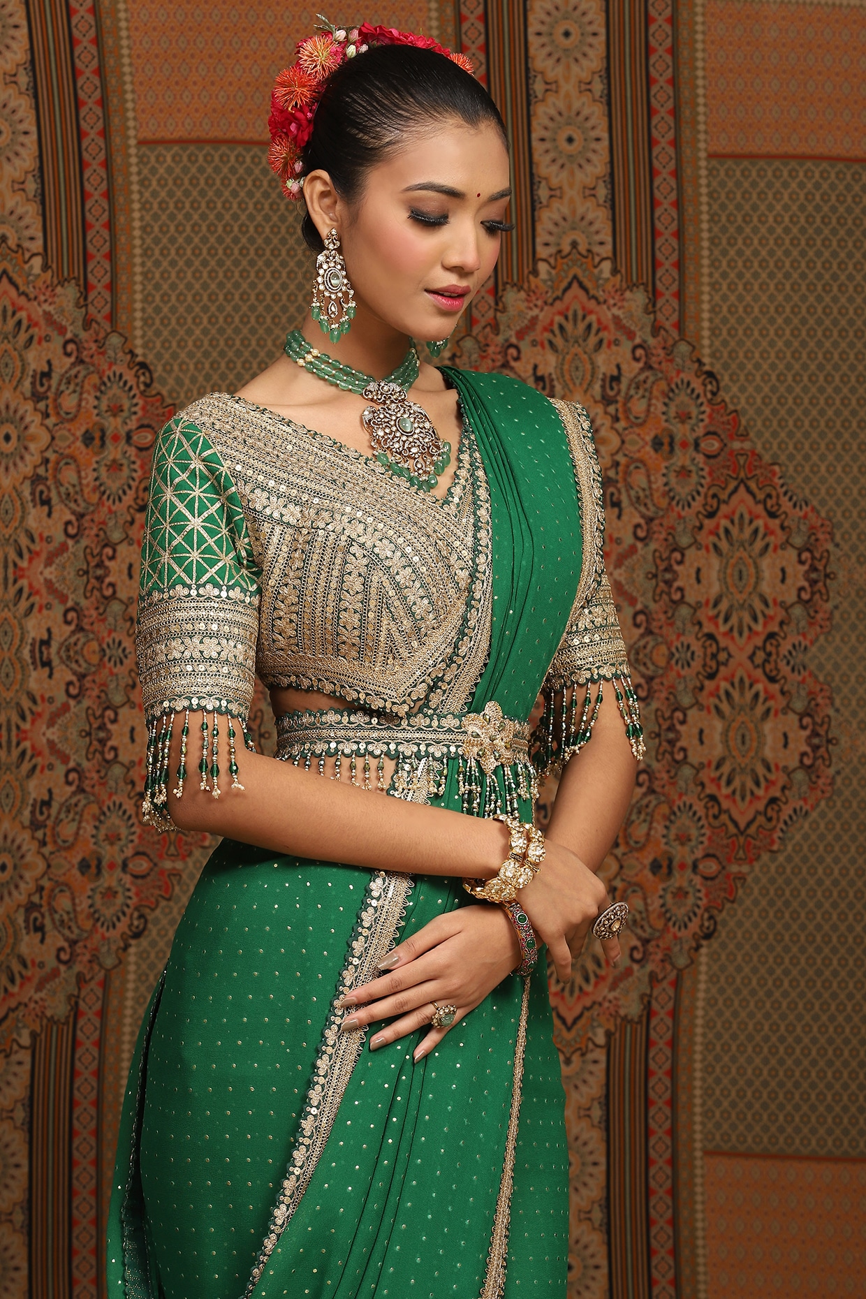 Buy Green Sarees for Women by Saree Mall Online | Ajio.com
