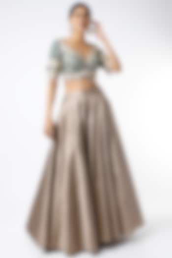 Grey Taffeta Silk Maxi by Shikhar Sharma at Pernia's Pop Up Shop
