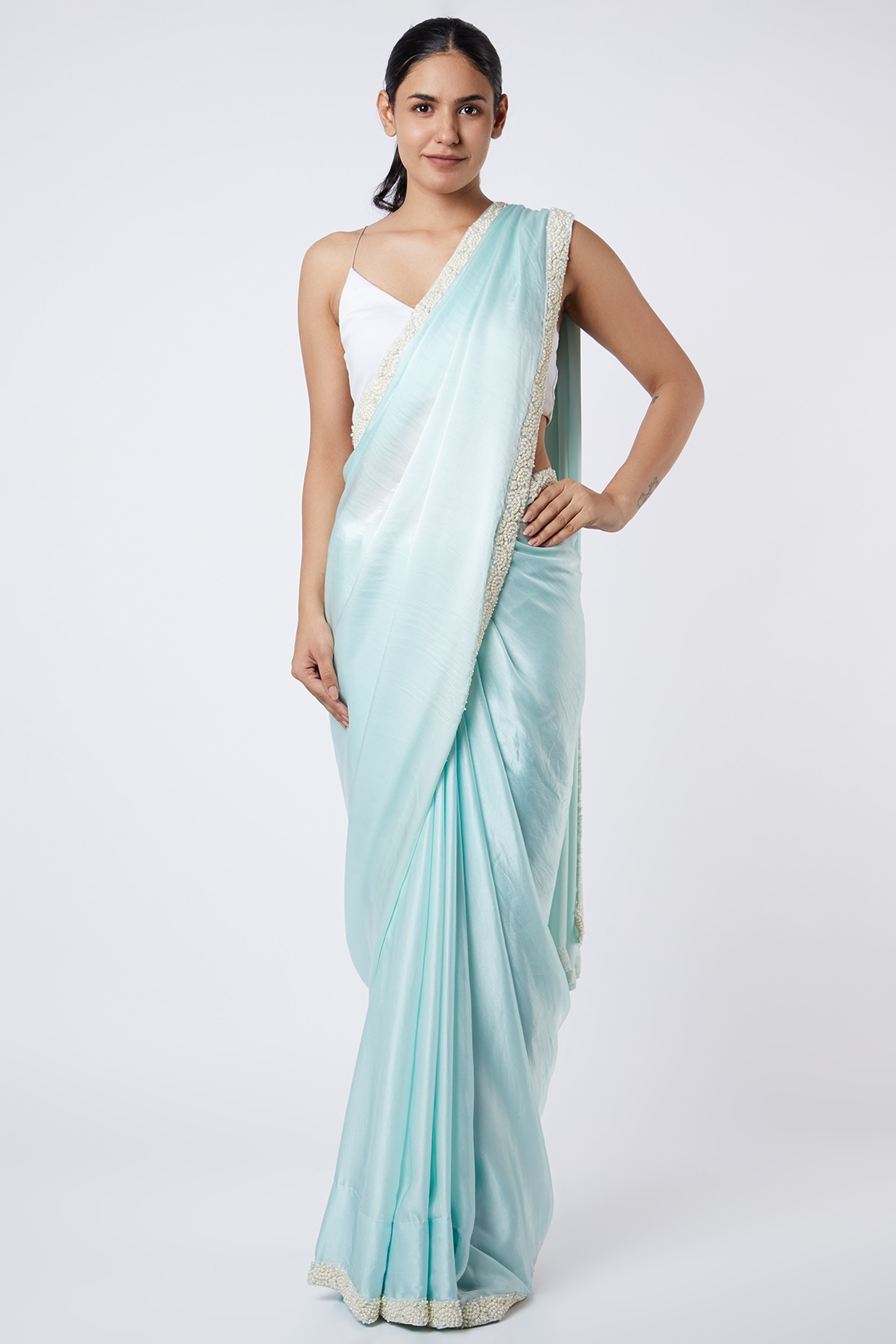 Designer indo western saree online clearance