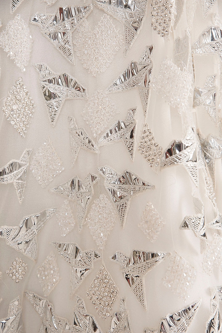 White Embroidered Bridal Lehenga Set by Soshai at Pernia's Pop Up Shop