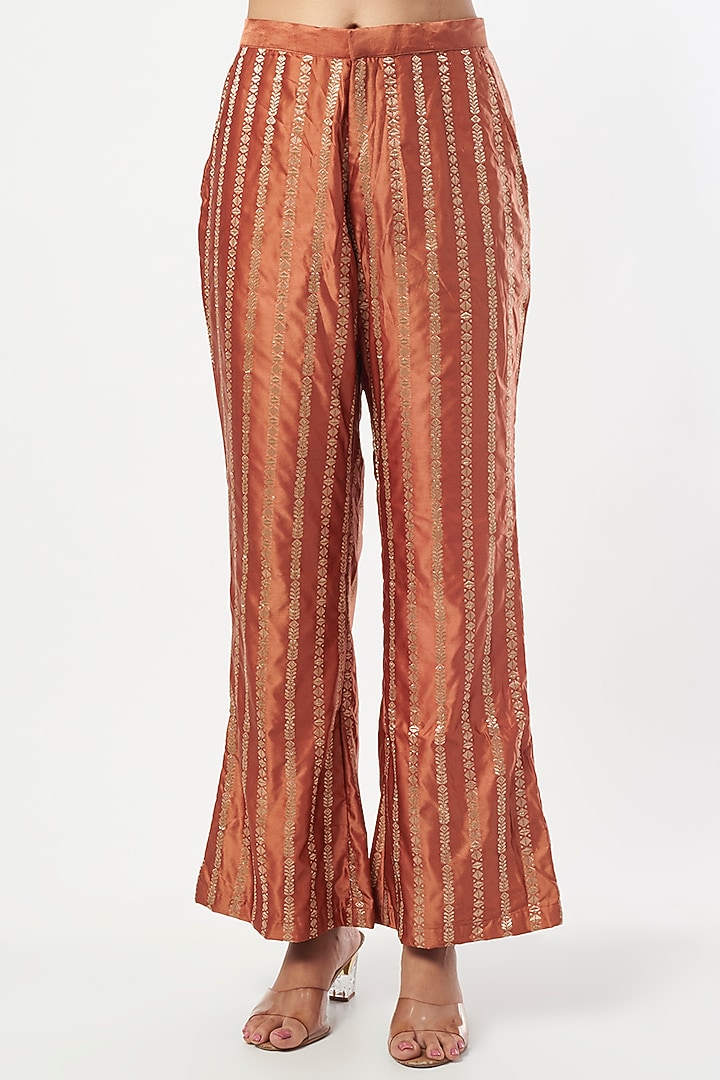 Orange Silk Zari Co-Ord Set by Shriya Singhi at Pernia's Pop Up Shop