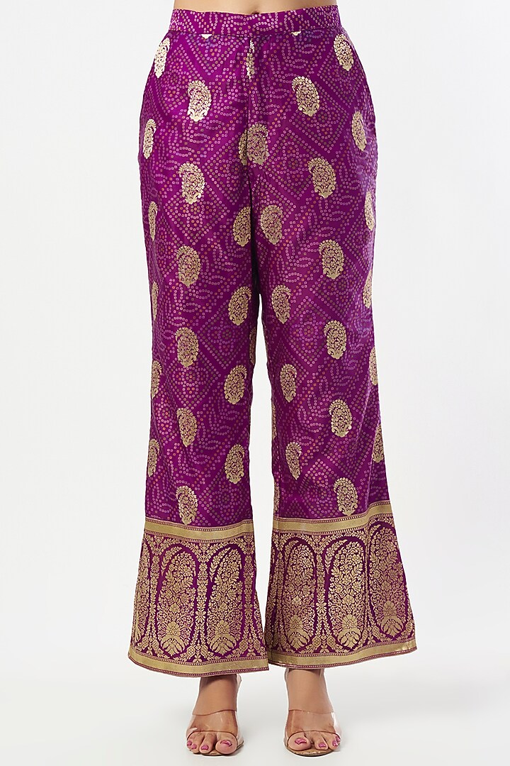 Purple Silk Zari Co-Ord Set by Shriya Singhi at Pernia's Pop Up Shop