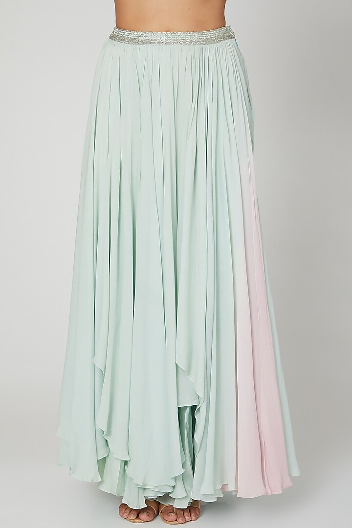 Sea Green Embroidered Wedding Lehenga Set by Seep Mahajan at Pernia's Pop Up Shop