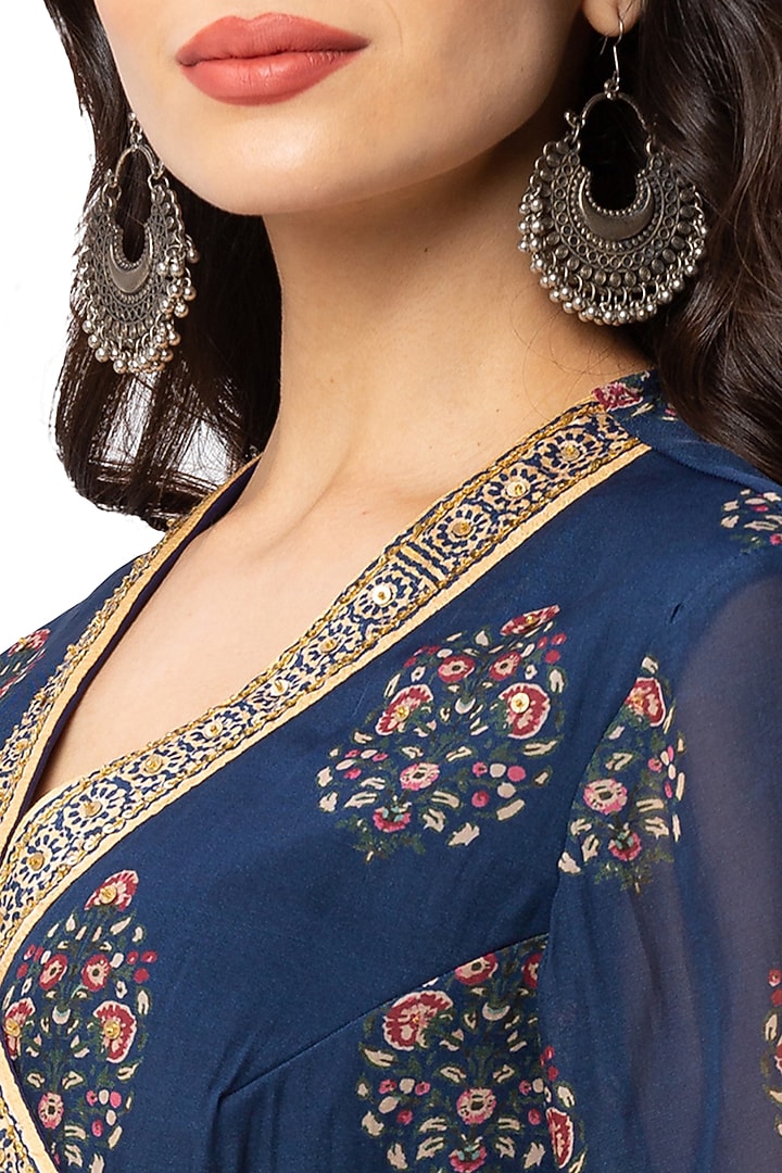 Golden Malaysian Silk Sharara Set For Girls by Soup by Sougat Paul Kids at Pernia's Pop Up Shop